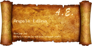 Angele Edina névjegykártya
